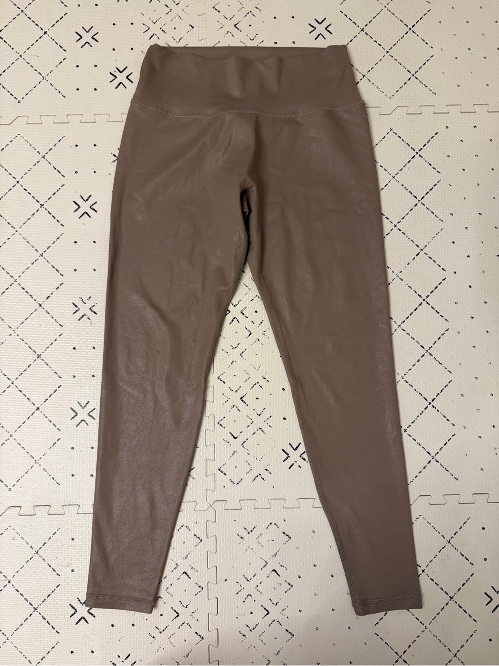 Buff Bunny Collection tan shimmer high waisted leggings L
